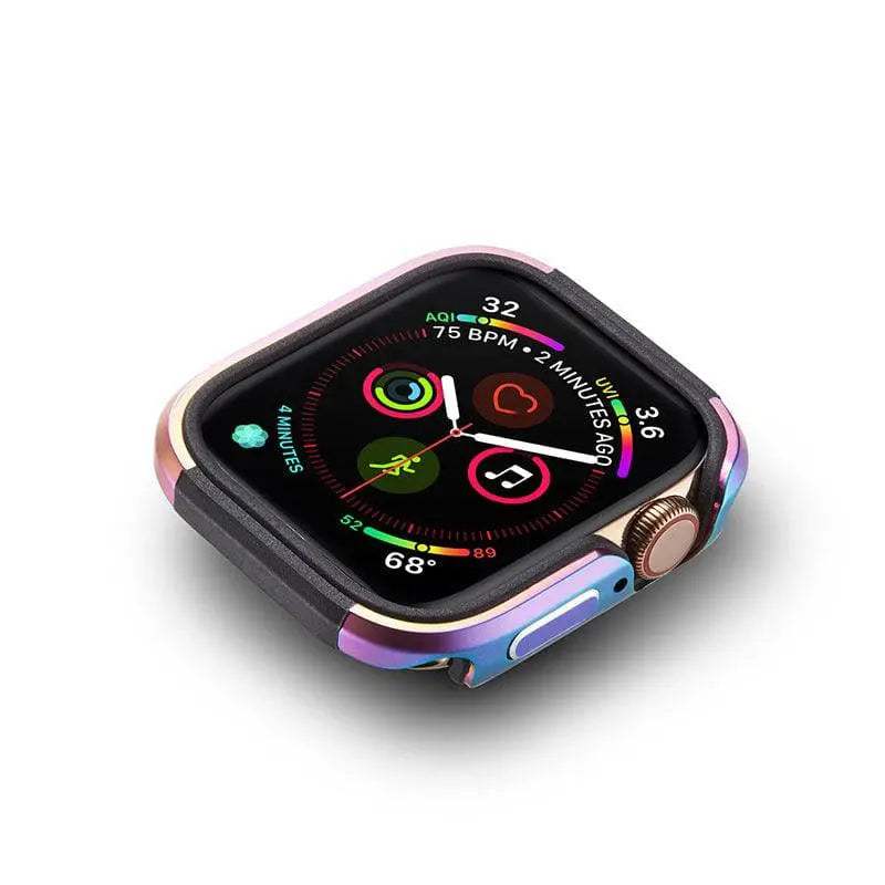 Aluminiowe etui ochronne do smartwatcha 40 mm 44 mm ze zintegrowaną ochroną ekranu, wytrzymała obudowa, akcesorium | Sansoti