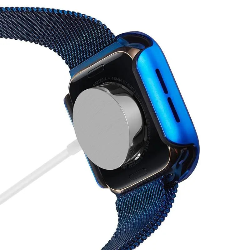 Aluminiowe etui ochronne do smartwatcha 40 mm 44 mm ze zintegrowaną ochroną ekranu, wytrzymała obudowa, akcesorium | Sansoti
