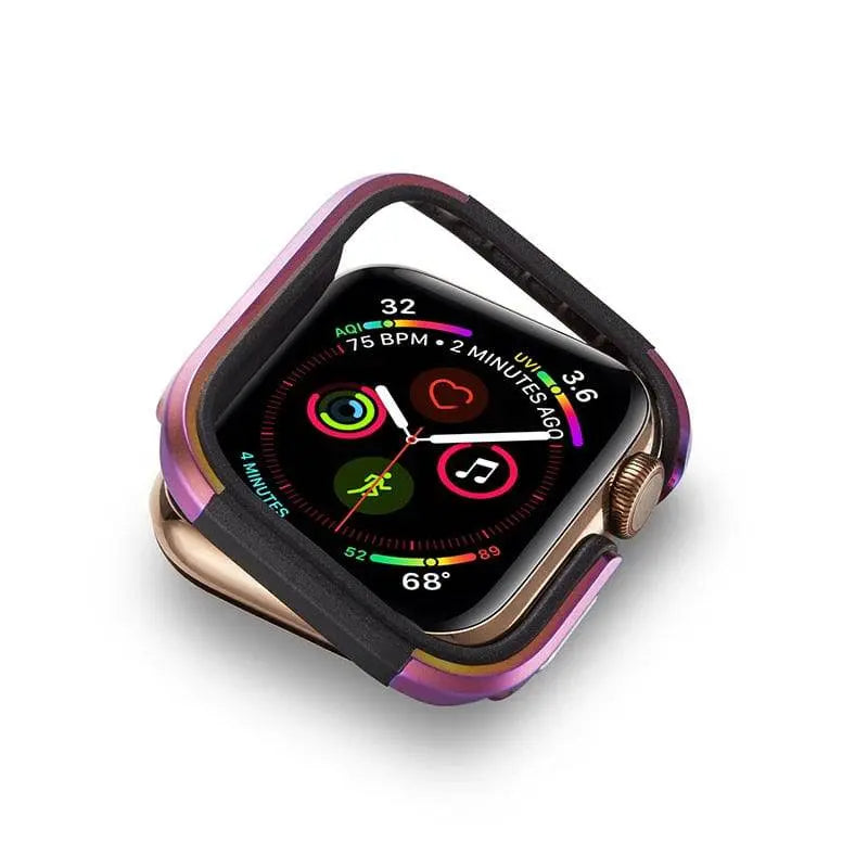 Aluminiowe etui ochronne do smartwatcha 40 mm 44 mm ze zintegrowaną ochroną ekranu, wytrzymała obudowa, akcesorium | Sansoti