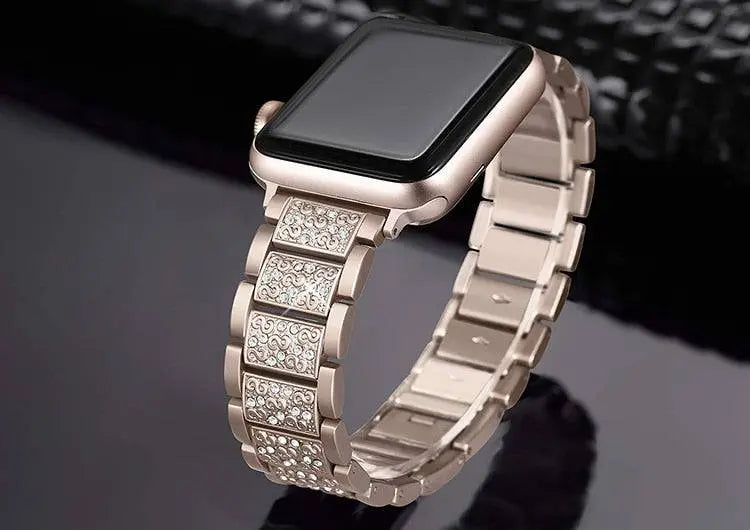 Stainless Steel Watch Band with Protective Case for 38mm 40mm 42mm 44mm Smartwatch Metal Wristband Stylish | Sansoti