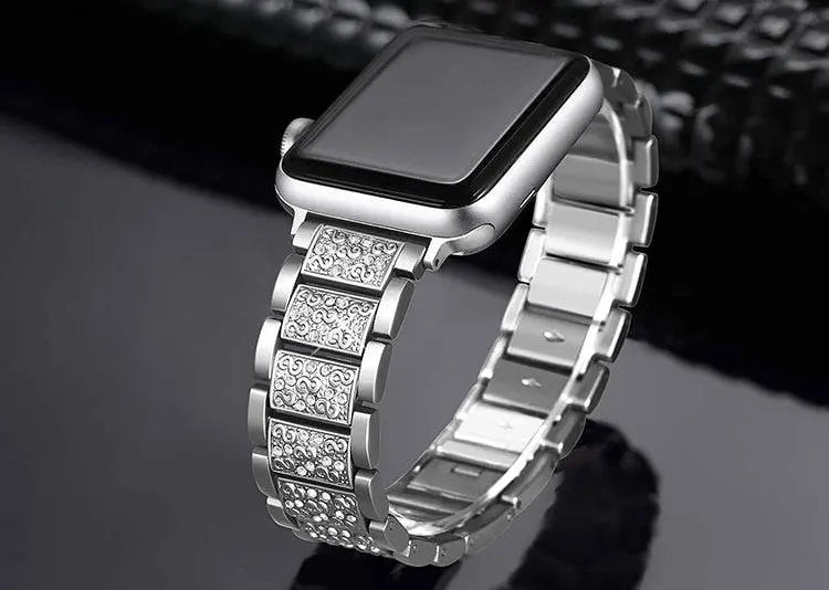 Stainless Steel Watch Band with Protective Case for 38mm 40mm 42mm 44mm Smartwatch Metal Wristband Stylish | Sansoti