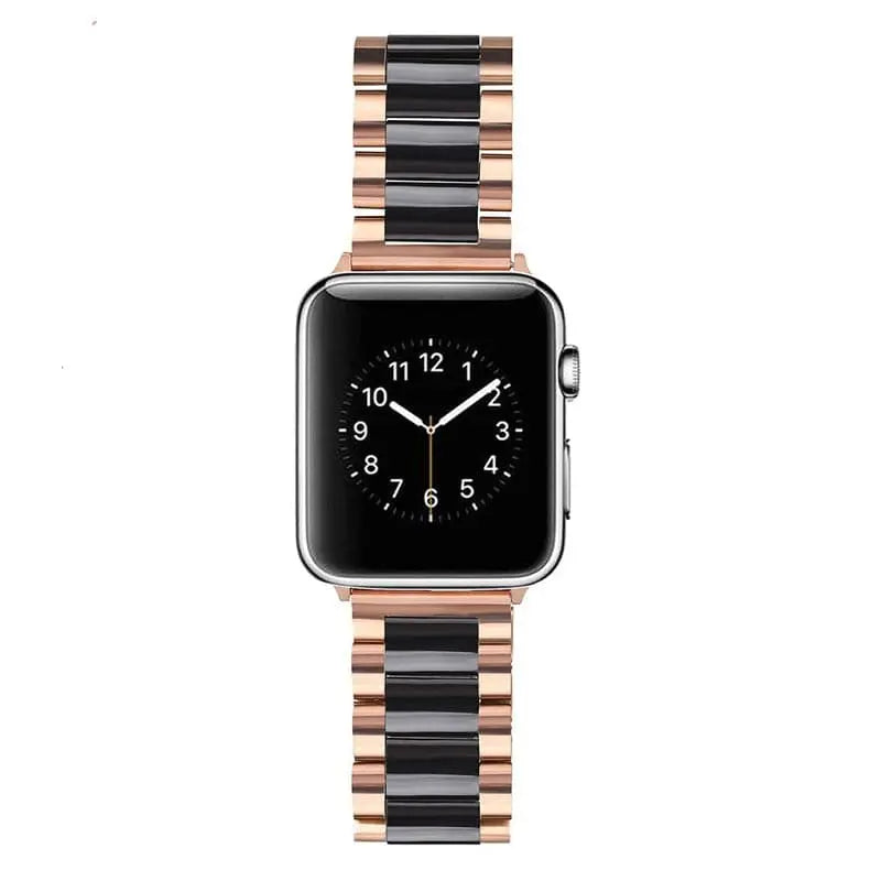 Bracelet de smartwatch en céramique et acier inoxydable 42 mm 46 mm 49 mm, finition bijou, bracelet de montre ajustable | Sansoti