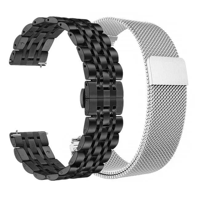 Roestvrijstalen Horlogeband 20mm 22mm Smartwatch Verstelbaar Stijlvol Polsband Metaal Universeel Accessoire | Sansoti