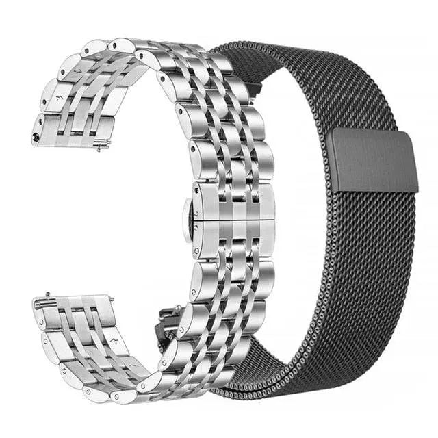 Roestvrijstalen Horlogeband 20mm 22mm Smartwatch Verstelbaar Stijlvol Polsband Metaal Universeel Accessoire | Sansoti