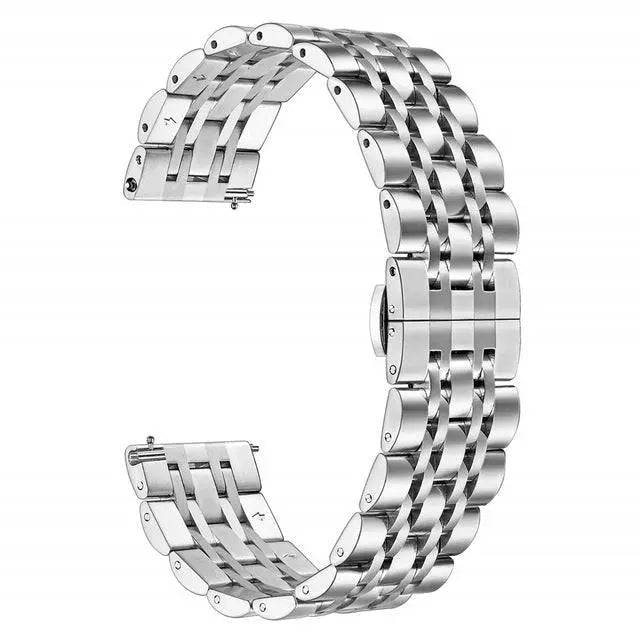 Roestvrijstalen Horlogeband 20mm 22mm Smartwatch Verstelbaar Stijlvol Polsband Metaal Universeel Accessoire | Sansoti