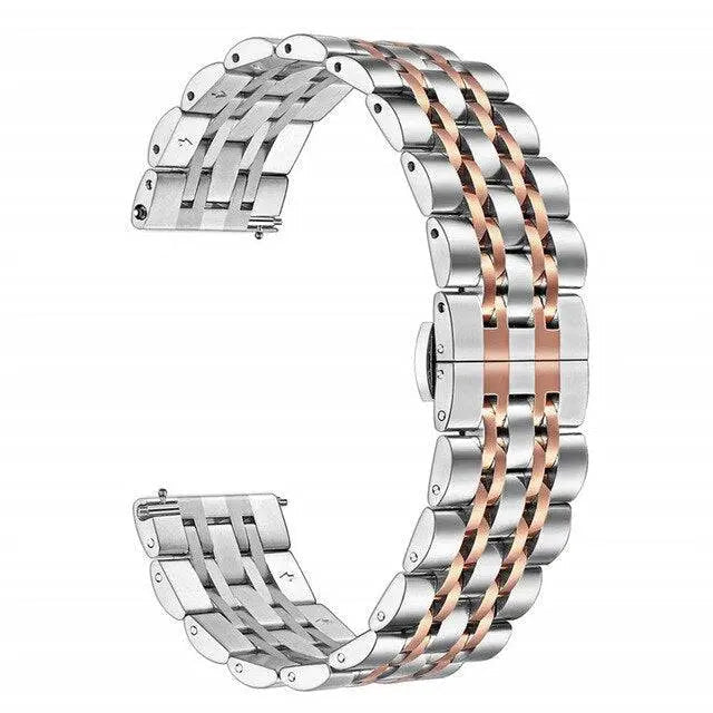 Roestvrijstalen Horlogeband 20mm 22mm Smartwatch Verstelbaar Stijlvol Polsband Metaal Universeel Accessoire | Sansoti