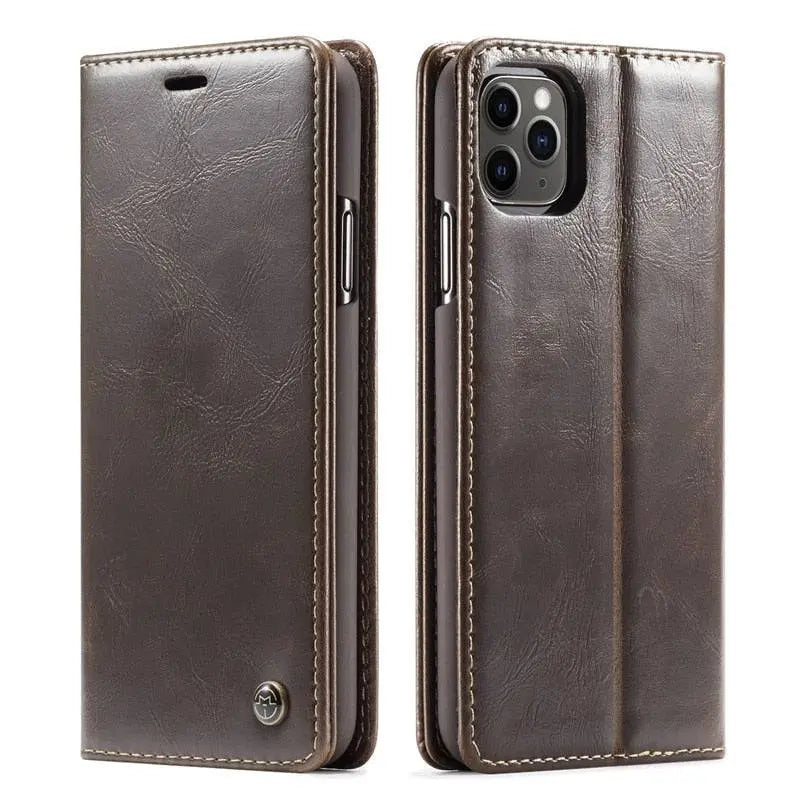 Leather Phone Case iPhone 12 12 Pro 12 Pro Max Camera Protection Fit Grip Everyday Use | Sansoti