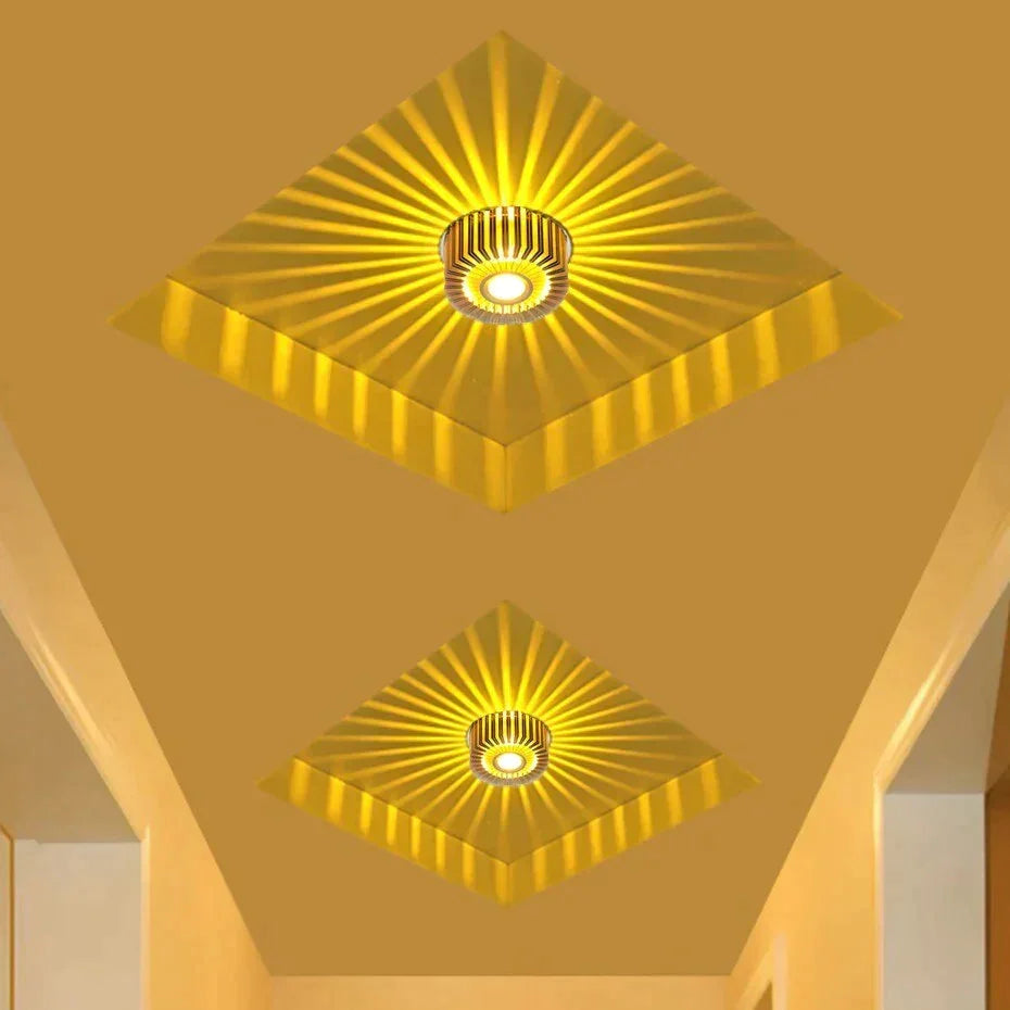 Einbau-LED-Deckenstrahler 3 W Aluminium Farbiges Stimmungslicht Flur Balkon Arbeitszimmer Schlafzimmer Wohnzimmer | Sansoti