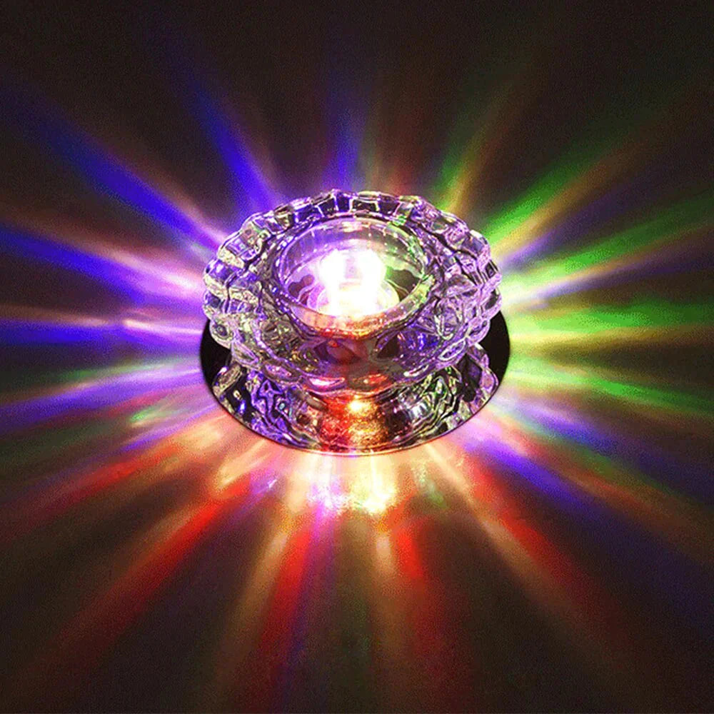 Modern Kristal Plafondlamp LED RVS Basis Opbouw Verlichting Woonkamer Gang | Sansoti