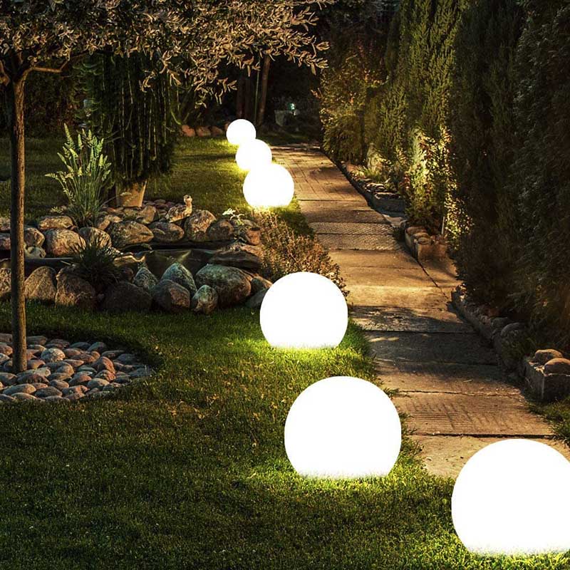 Oplaadbare LED Tuinbol met Afstandsbediening 16 Kleuren Sfeerverlichting voor Tuin Terras en Outdoor Decoratie | Sansoti