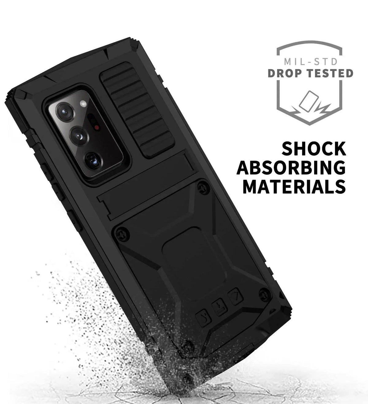 Metal Phone Case with Stand Aluminum Shockproof Protective Cover Smartphone Accessory Rugged | Sansoti
