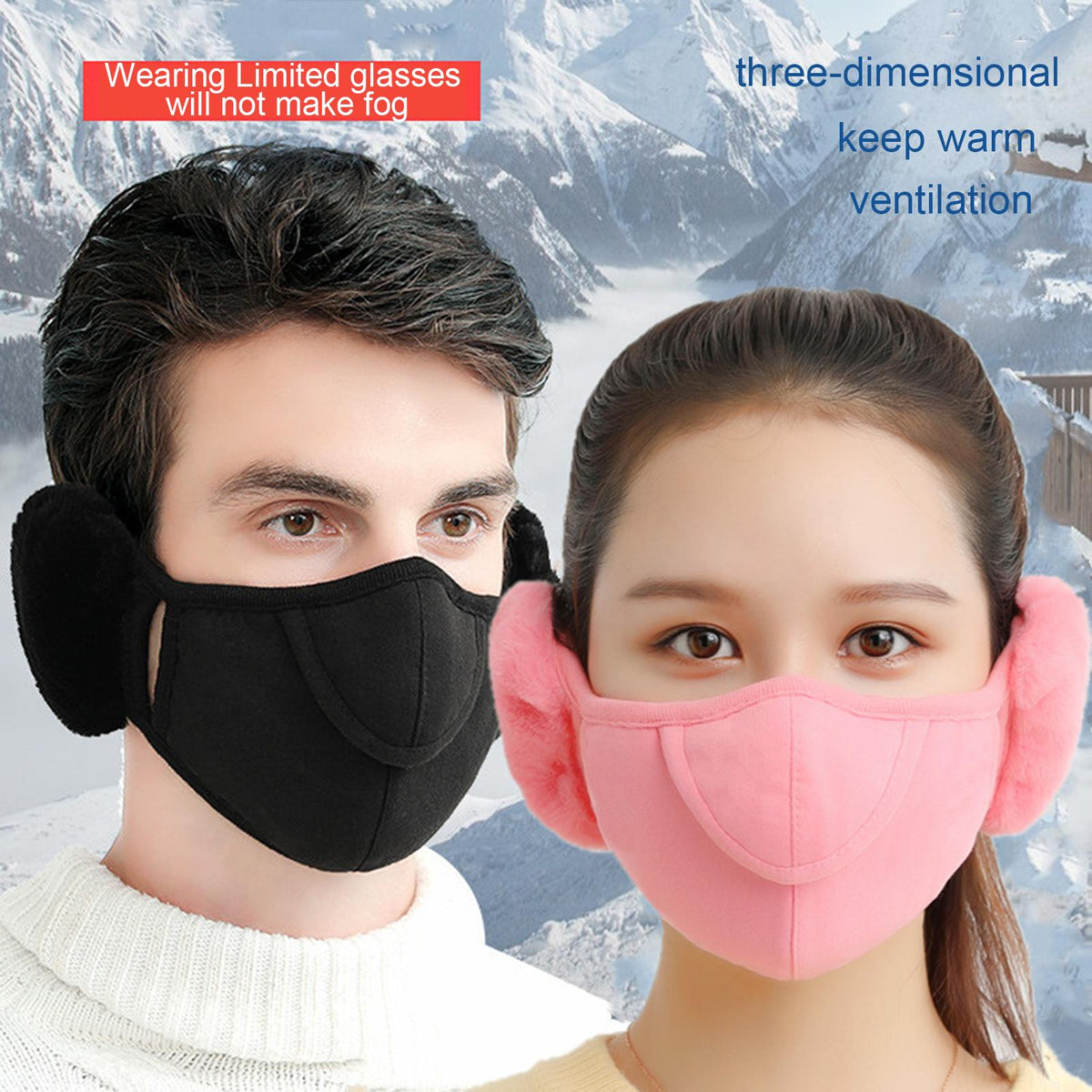 Multifunktionales Stirnband mit integriertem Ohrwärmer, unisex, für winterliche Outdoor-Aktivitäten, Skifahren und Wandern | Sansoti