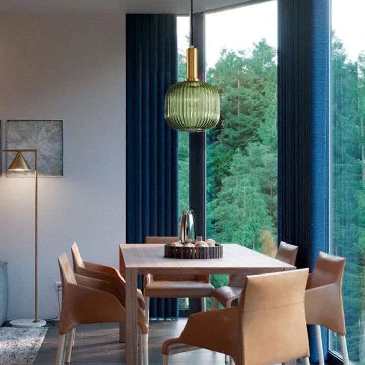 Hängelampe Buntglas Retro Nordisch E27 Weiß Grün Rosa Ø13 Ø30 Esszimmer | Restfield
