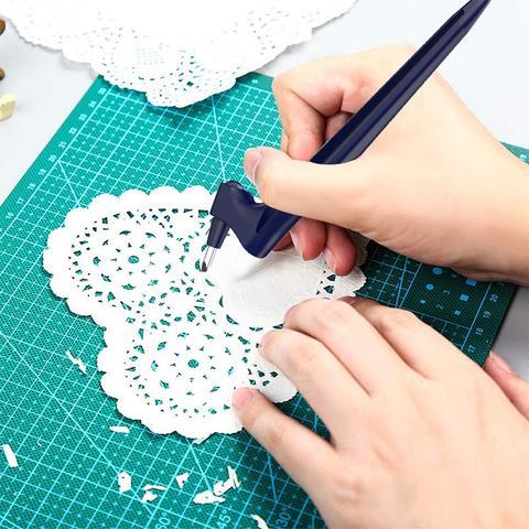 Cutter rotatif à 360° pour papier et film, outil de précision avec manche en forme de stylo pour scrapbooking et loisirs créatifs | Sansoti