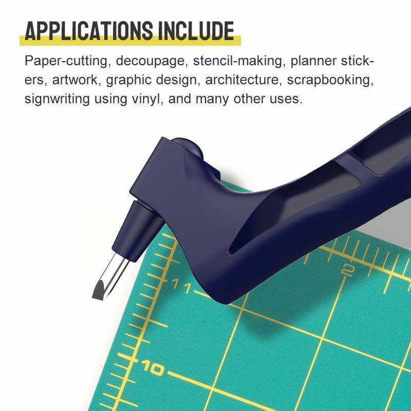 Cutter rotatif à 360° pour papier et film, outil de précision avec manche en forme de stylo pour scrapbooking et loisirs créatifs | Sansoti