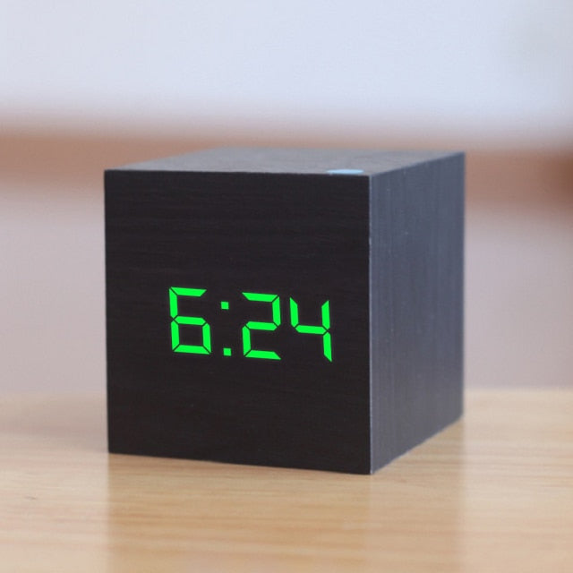 Digitale Spraakgestuurde LED-Wekker Kubusvorm Energiezuinig Bedtafel Bureau | Sansoti