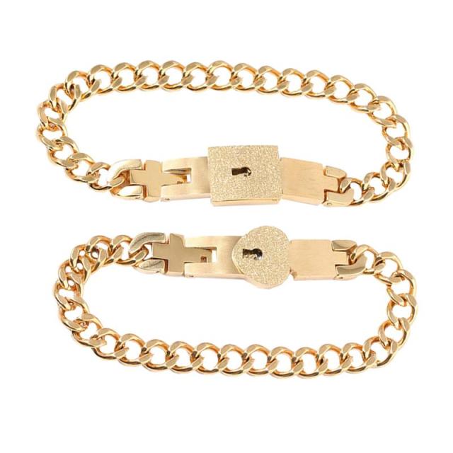 Luxe Partnersieraden Set met Hart Slot en Sleutel – Matching Armbanden voor Koppels | Sansoti