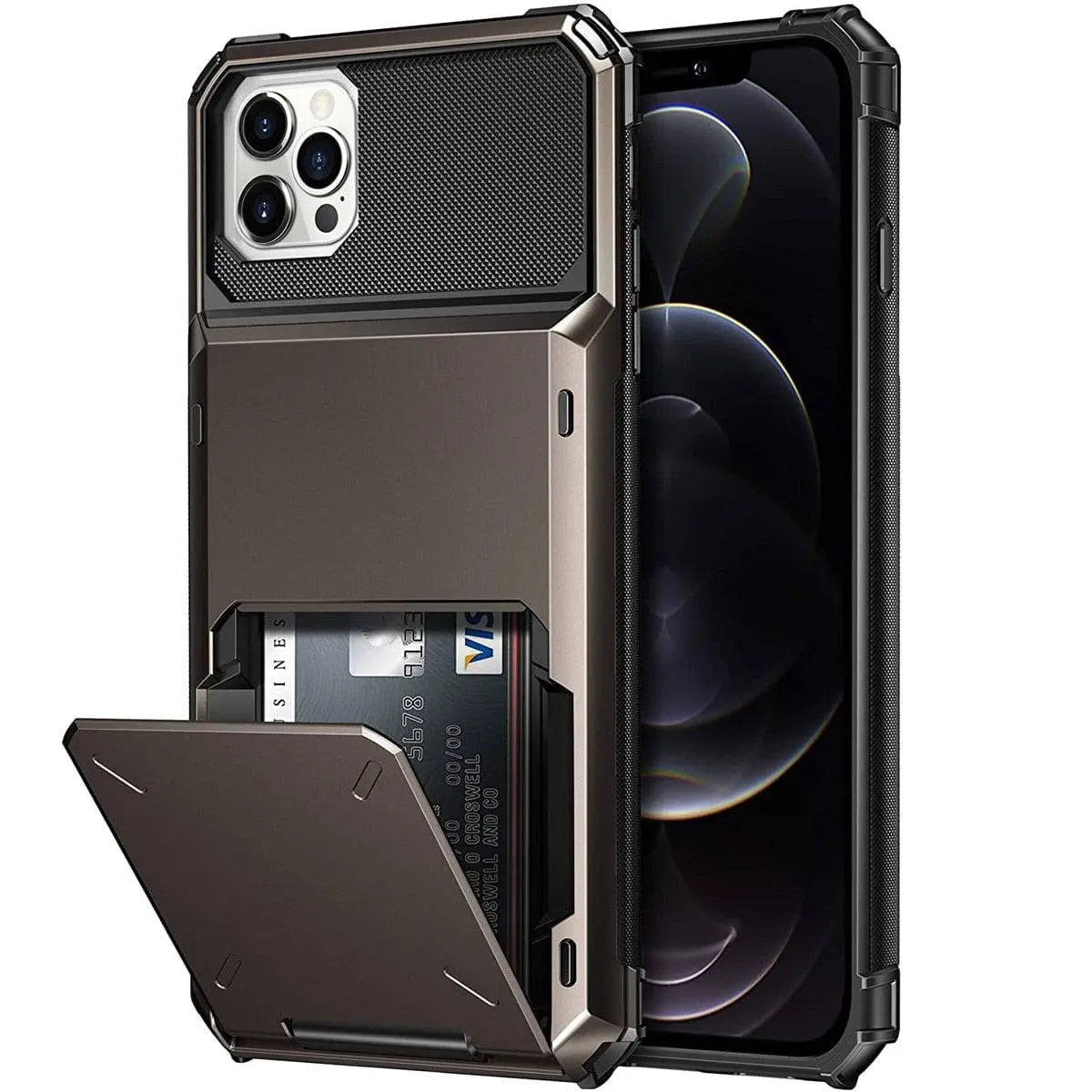 Armor Case with Card Holder for iPhone – Military-Grade Protection Wallet Phone Case for Everyday Use | Sansoti