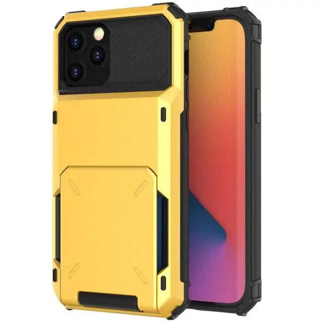 Armor Case with Card Holder for iPhone – Military-Grade Protection Wallet Phone Case for Everyday Use | Sansoti