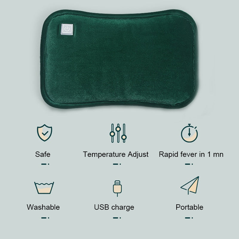 Beheizbarer Handwärmer mit USB-Aufladung, 3 Temperaturstufen, Graphenheizung, tragbares Winter-Handwärmer-Zubehör | Sansoti