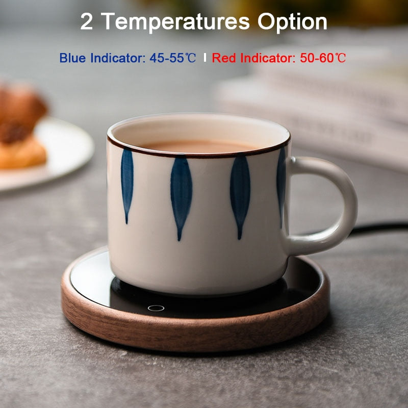 Slimme Kopjeswarmer met Temperatuurregeling – Keramisch Verwarmingsplateau voor Koffie, Thee & Warme Dranken – Automatische Uitschakeling & Waterdicht Ontwerp | Sansoti