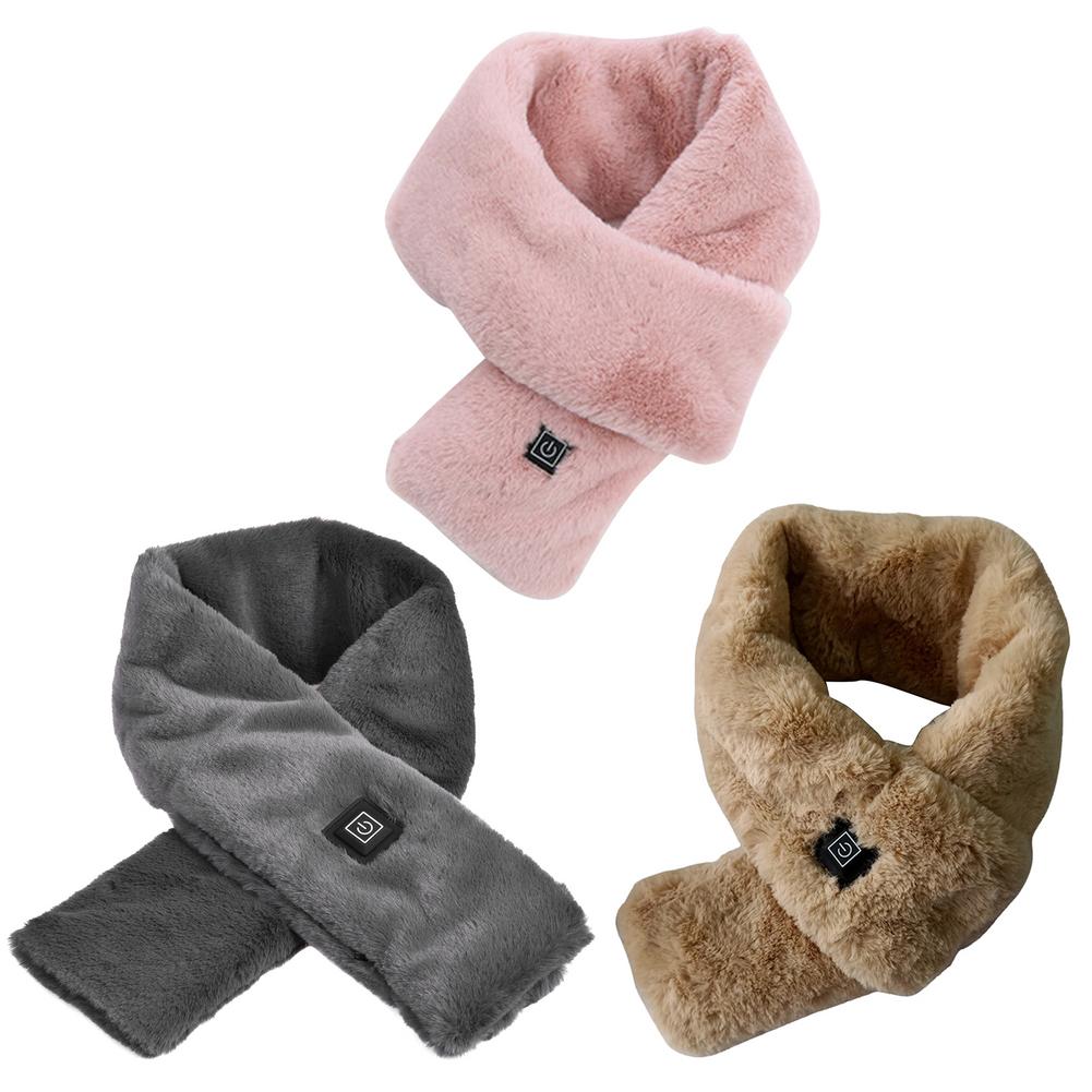 USB Heated Scarf with 3 Temperature Settings, Soft Fleece Winter Scarf, Unisex for Walking and Outdoor Winter Activities | Sansoti