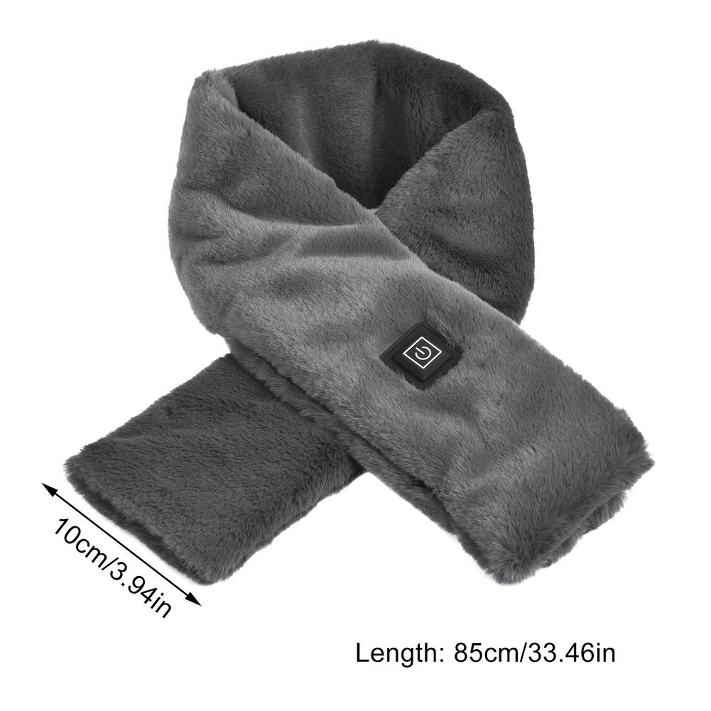 USB Heated Scarf with 3 Temperature Settings, Soft Fleece Winter Scarf, Unisex for Walking and Outdoor Winter Activities | Sansoti