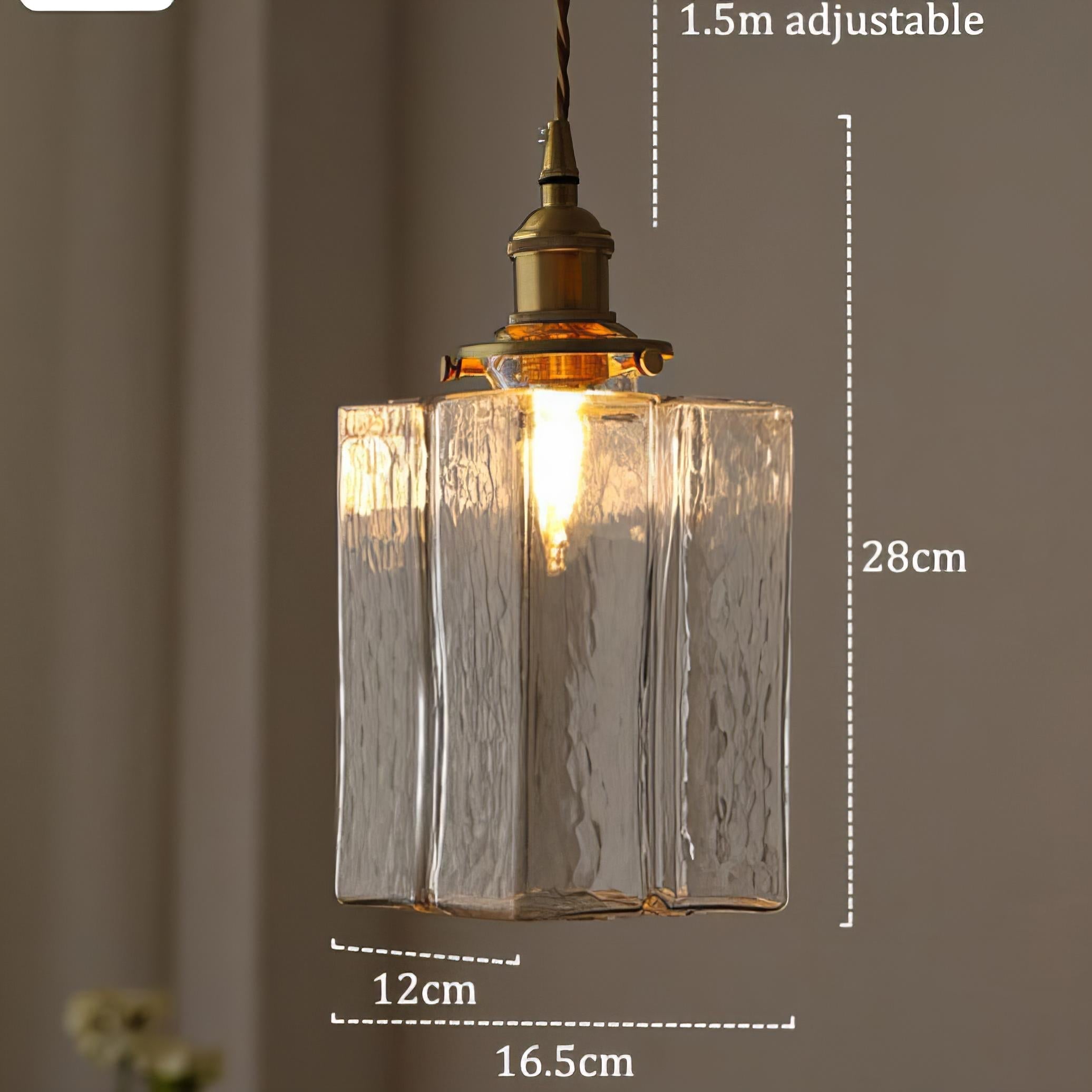 Hängelampe Glas E27 Messing Transparent Esstisch Wohnzimmer Vintage Klassische Beleuchtung Kochinsel Stimmungsleuchte | Restfield