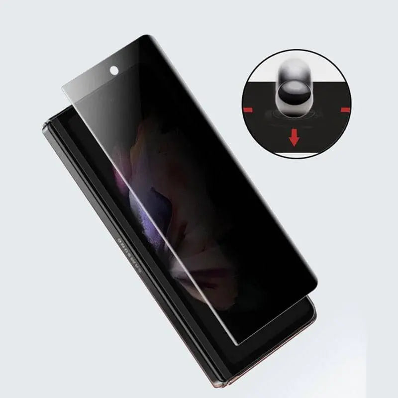 Privacy-Bildschirmschutz aus gehärtetem Glas für faltbares Smartphone Z Fold 3 Blickschutz Schutzfolie | Sansoti
