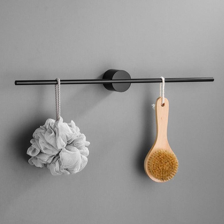 Wandrek Handdoeken Geborsteld Metaal Verstelbaar Badkamer Wellness Minimalistisch Design Opbergruimte | Sansoti