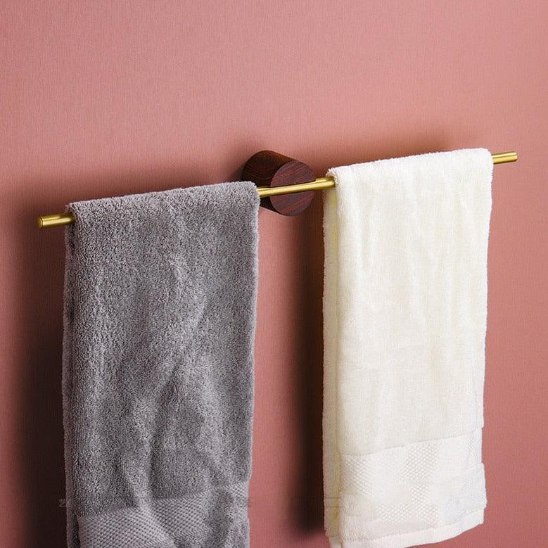 Wandrek Handdoeken Geborsteld Metaal Verstelbaar Badkamer Wellness Minimalistisch Design Opbergruimte | Sansoti