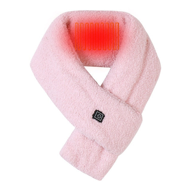 USB Heated Scarf with 3 Temperature Settings, Soft Fleece Winter Scarf, Unisex for Walking and Outdoor Winter Activities | Sansoti