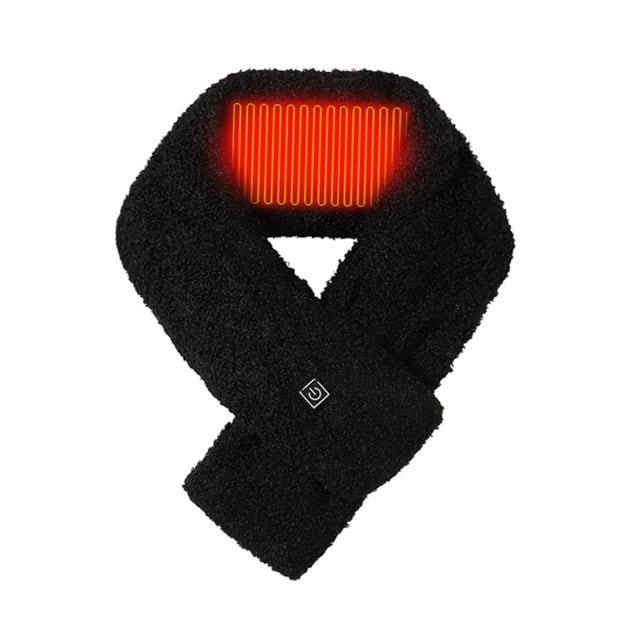 USB Heated Scarf with 3 Temperature Settings, Soft Fleece Winter Scarf, Unisex for Walking and Outdoor Winter Activities | Sansoti