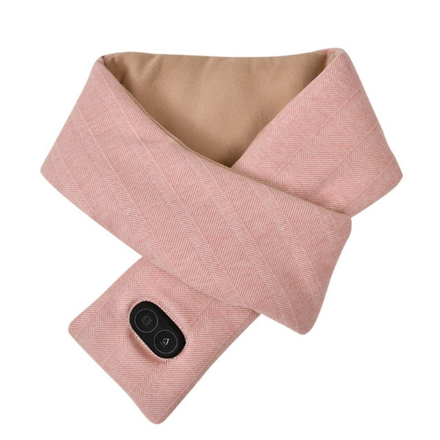 USB Heated Scarf with 3 Temperature Settings, Soft Fleece Winter Scarf, Unisex for Walking and Outdoor Winter Activities | Sansoti