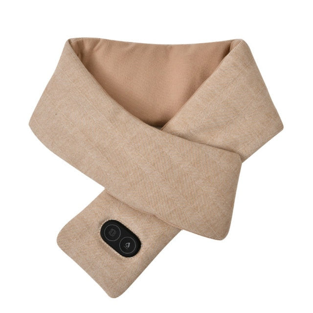 USB Heated Scarf with 3 Temperature Settings, Soft Fleece Winter Scarf, Unisex for Walking and Outdoor Winter Activities | Sansoti