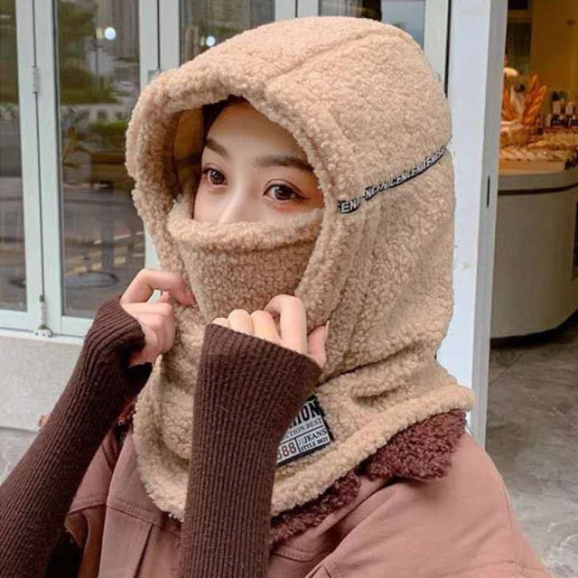 Winter Hat with Visor and Hood, Fleece Lining, Unisex Headwear for Outdoor Hiking and Skiing, Warm Sports Hat | Sansoti