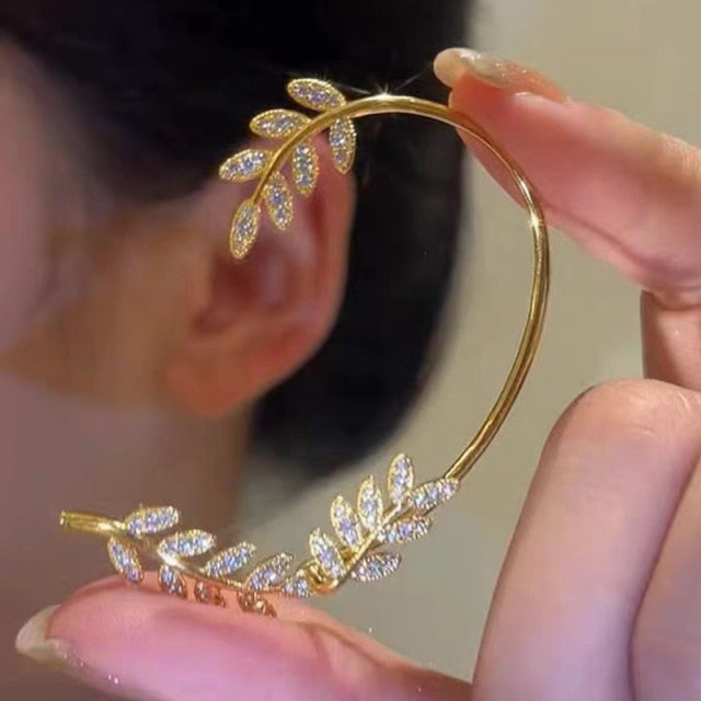 Verstelbare Oorklemmen Oorbellen – Elegante Tak-geïnspireerde Sieraden met Glinsterende Details voor Dames | Sansoti
