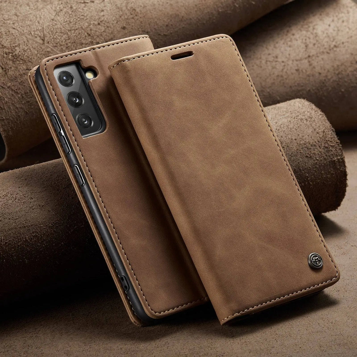 Leather Wallet Case with Card Holder for Galaxy S22 Plus Ultra - Protective Phone Case Wallet | Sansoti