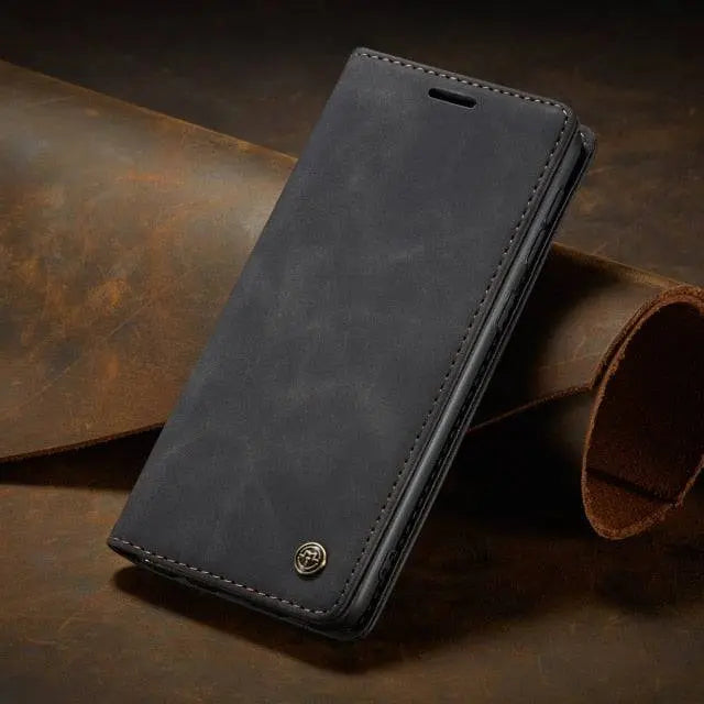 Leather Wallet Case with Card Holder for Galaxy S22 Plus Ultra - Protective Phone Case Wallet | Sansoti