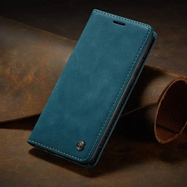Leather Wallet Case with Card Holder for Galaxy S22 Plus Ultra - Protective Phone Case Wallet | Sansoti