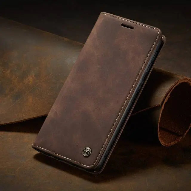 Leather Wallet Case with Card Holder for Galaxy S22 Plus Ultra - Protective Phone Case Wallet | Sansoti