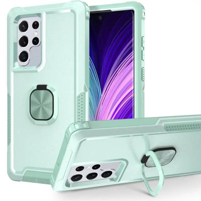 Wytrzymałe etui na telefon z podstawką do Samsung Galaxy S22 Plus Ultra, pełna ochrona, odporne na wstrząsy | Sansoti