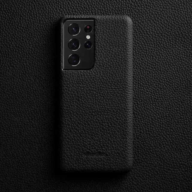 Leather Phone Case with Card Slots for Samsung Galaxy S22 S21 S20 Ultra Plus Stylish Protection | Sansoti