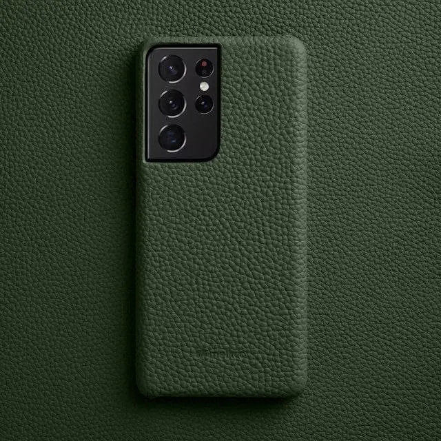 Leather Phone Case with Card Slots for Samsung Galaxy S22 S21 S20 Ultra Plus Stylish Protection | Sansoti