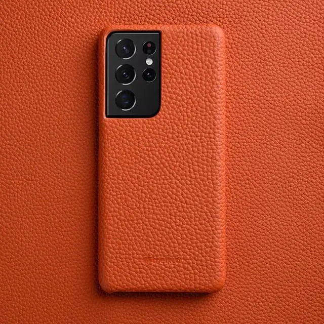 Leather Phone Case with Card Slots for Samsung Galaxy S22 S21 S20 Ultra Plus Stylish Protection | Sansoti