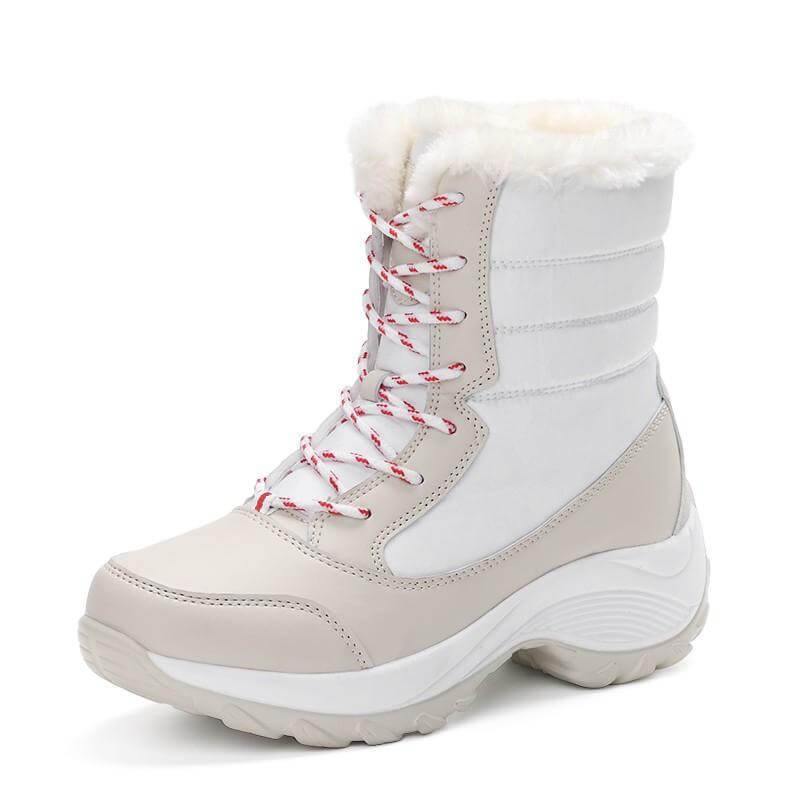 Lined Women's Ankle Boots Water-Repellent Platform Slip-Ons Winter Casual Comfort Walking Shoes Outdoor | Sansoti