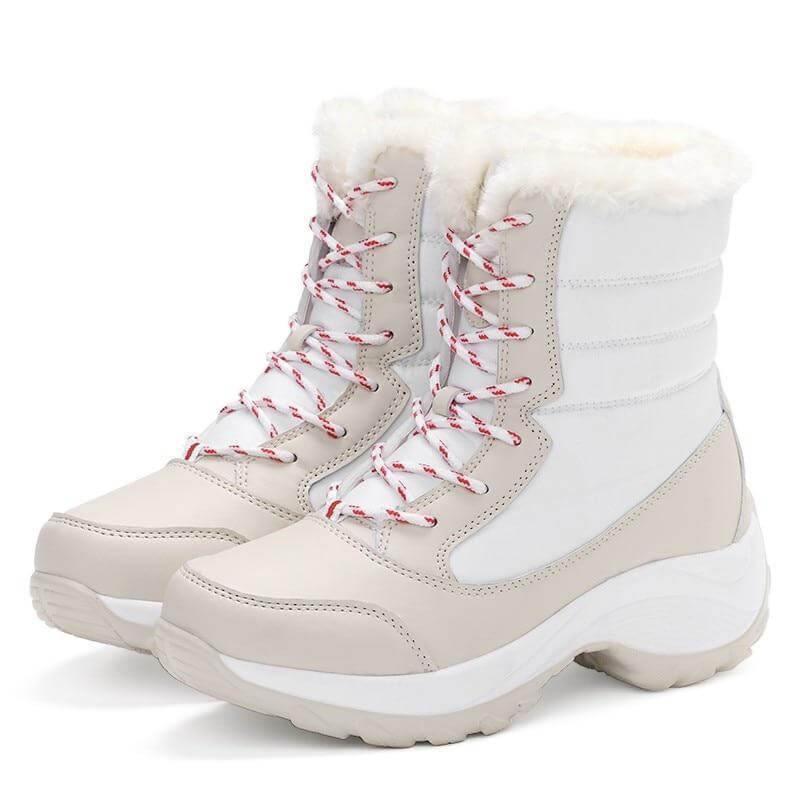 Lined Women's Ankle Boots Water-Repellent Platform Slip-Ons Winter Casual Comfort Walking Shoes Outdoor | Sansoti
