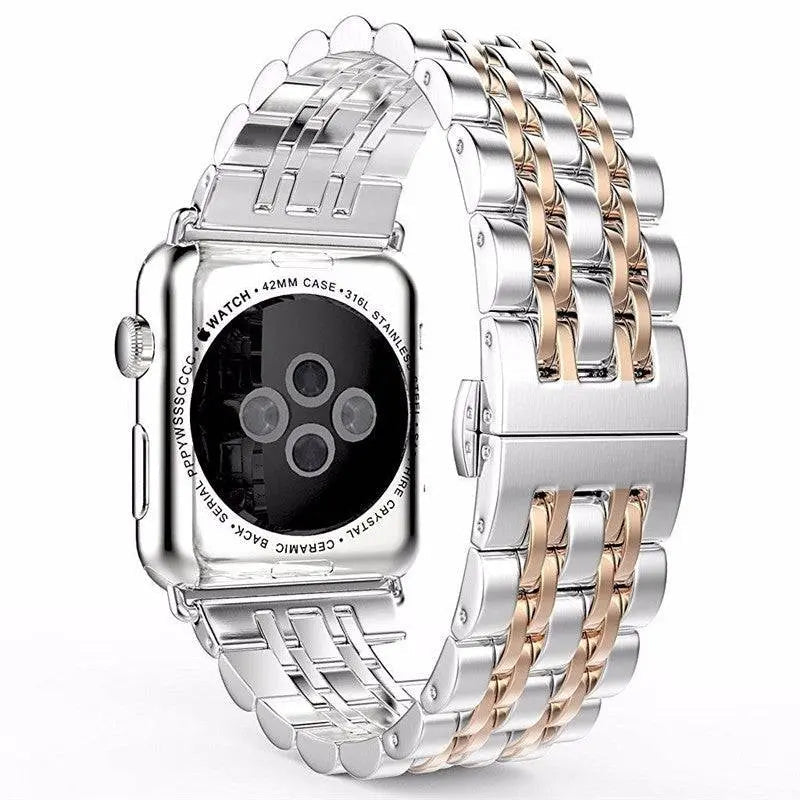 Schakelarmband Smartwatch 38-49mm Siliconen Polsband Sporthorloge Zwart Zilver Goud Verstelbaar Universeel | Sansoti