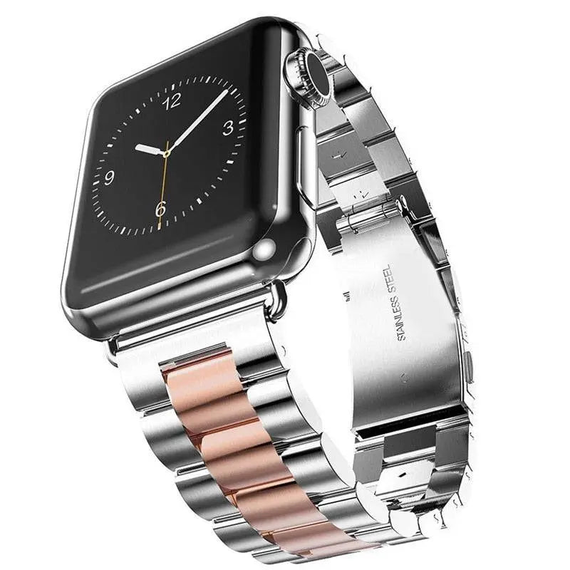 Stainless Steel Link Band Smartwatch 42mm 46mm 49mm Wristband Adjustable Metal Watch Accessory Universal | Sansoti