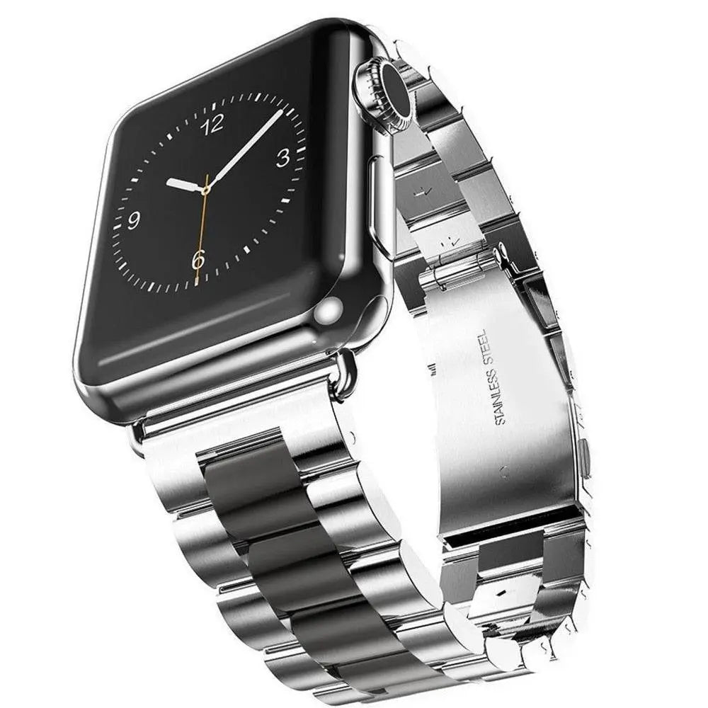 Stainless Steel Link Band Smartwatch 42mm 46mm 49mm Wristband Adjustable Metal Watch Accessory Universal | Sansoti